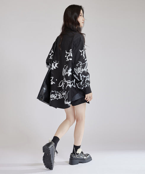 Graffiti Print Blouse